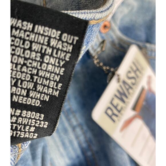 Rewash Cargo Denim Maxi Skirt Women Junior 5/27 Blue Vintage‎ Faded Utility NWT - Picture 8 of 9